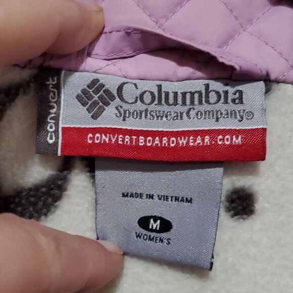 Columbia Vintage Convert Jacket in Black and Lavandar Size M - Picture 13 of 16